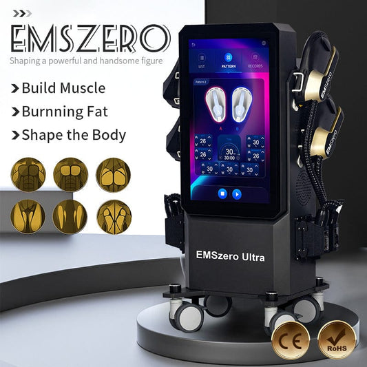 Bornbyme 2025 Newest EMS Fat Burner Machine Full Body Sculpting for Lymphatic Massage & Cellulite Removal Black