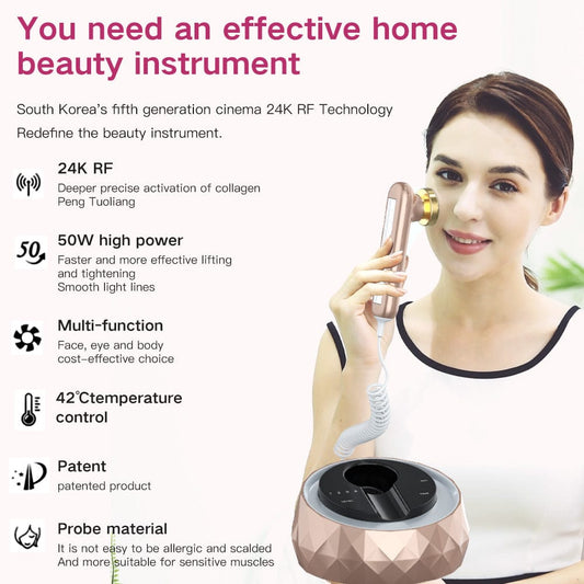 Bornbyme Facial Massager Radio Frequency Skin Tightening Device Home Use Device Anti Aging Wrinkle Reduction