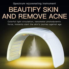 Bornbyme LED Light Therapy 7 Color LED Light Therapy with Hydrating Spray Facial Skin Machine