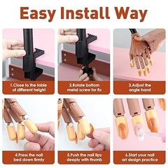 bornbyme Nail Product Flase Acrylic Nail Practice Hand Complete Kit