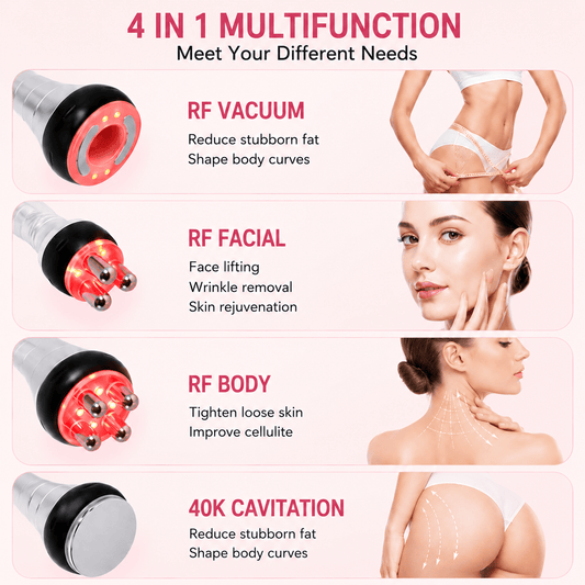Bornbyme Ultrasonic Cavitation Machine 40K 4 IN 1 Ultrasonic Cavitation Machine for Body Sculpting & Skin Tightening