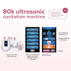 bornbyme Ultrasonic Cavitation Machine 6 IN 1 80K Cavitation Body Sculpting Machine Anti Cellulite