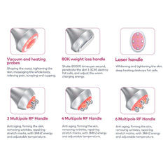 bornbyme Ultrasonic Cavitation Machine 6 IN 1 80K Cavitation Body Sculpting Machine Anti Cellulite