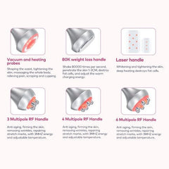 Bornbyme Ultrasonic Cavitation Machine 6 IN 1 with Lipo Laser 80K Ultrasonic Cavitation Anti Cellulite Body Shaping Slimming Machine