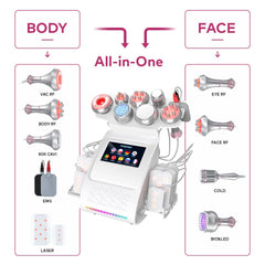 bornbyme Ultrasonic Cavitation Machine 80K Ultrasonic Cavitation Machine 9 IN 1 with Lipolaser Pads SD085