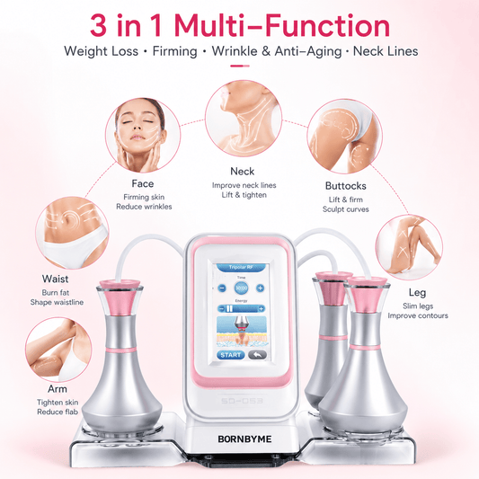 bornbyme Ultrasonic Cavitation Machine 80K Ultrasonic Cavitation & RF Body Sculpting Machine for Home & Salon Use