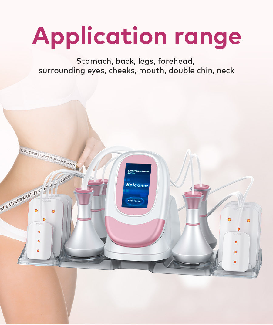 6 IN 1 with Lipo Laser 80K Ultrasonic Cavitation Anti Cellulite Body Shaping Slimming Machine