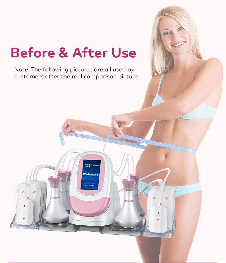 6 IN 1 with Lipo Laser 80K Ultrasonic Cavitation Anti Cellulite Body Shaping Slimming Machine