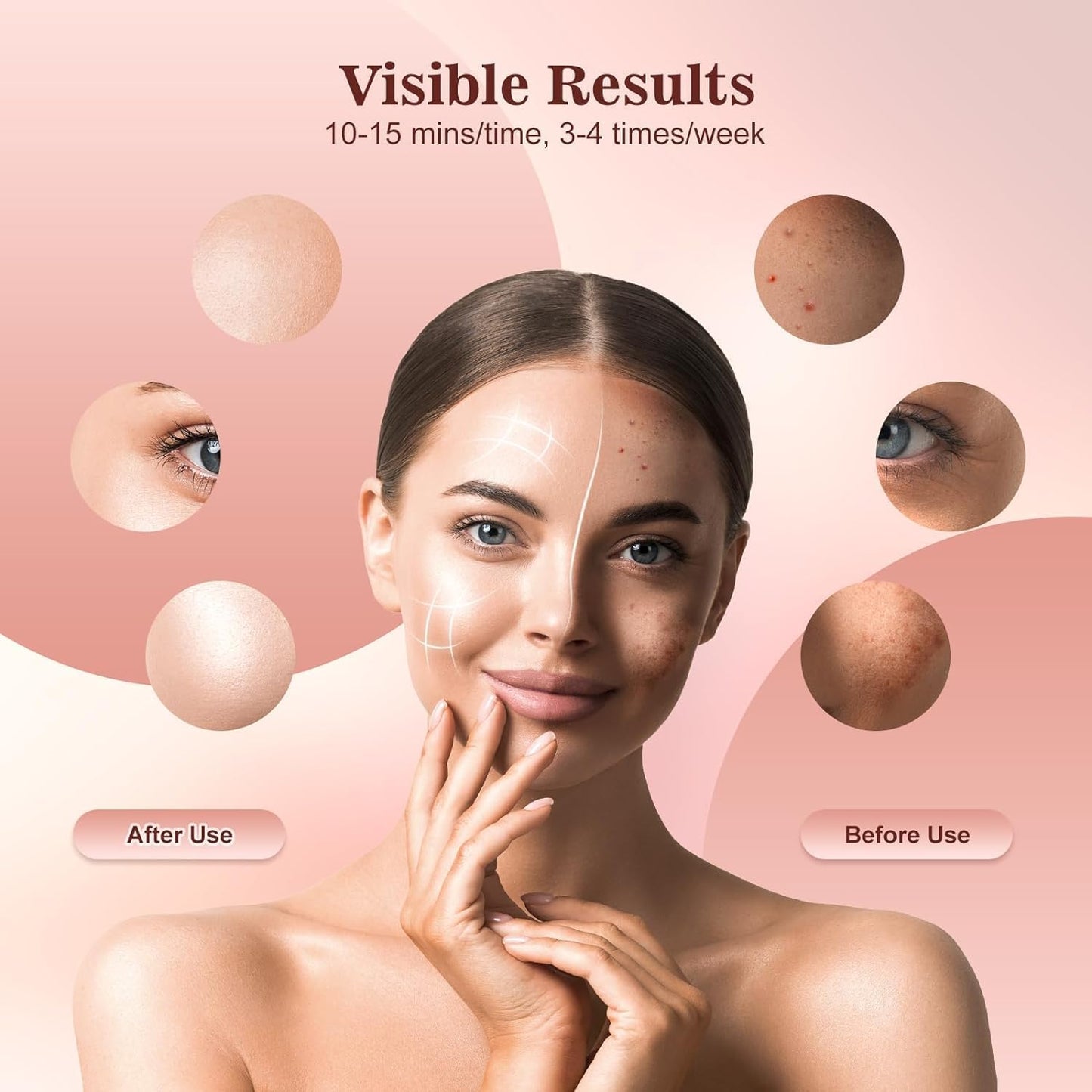 Red Light Therapy Mask for Face visible results