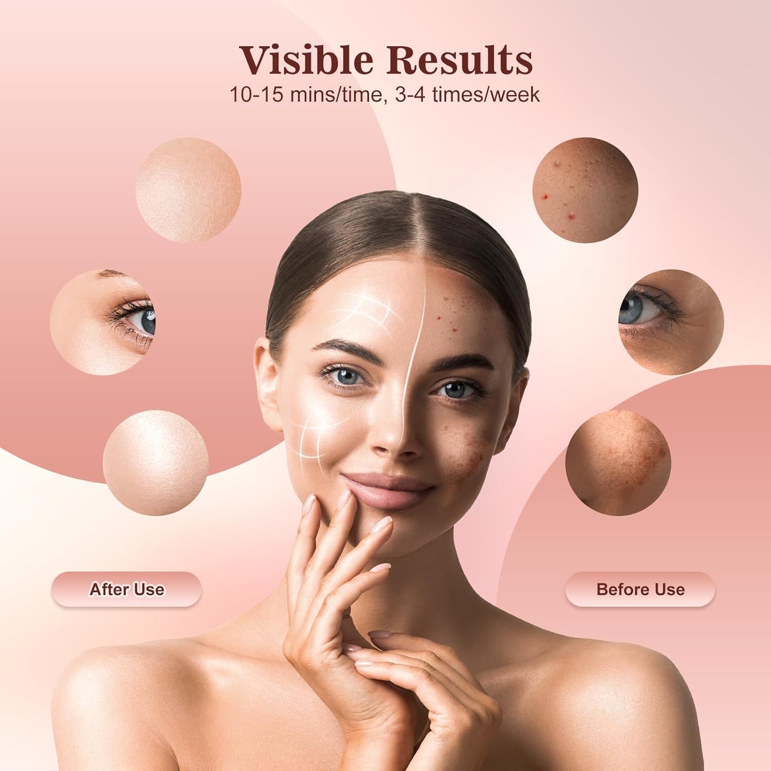 Red Light Therapy Mask for Face visible results