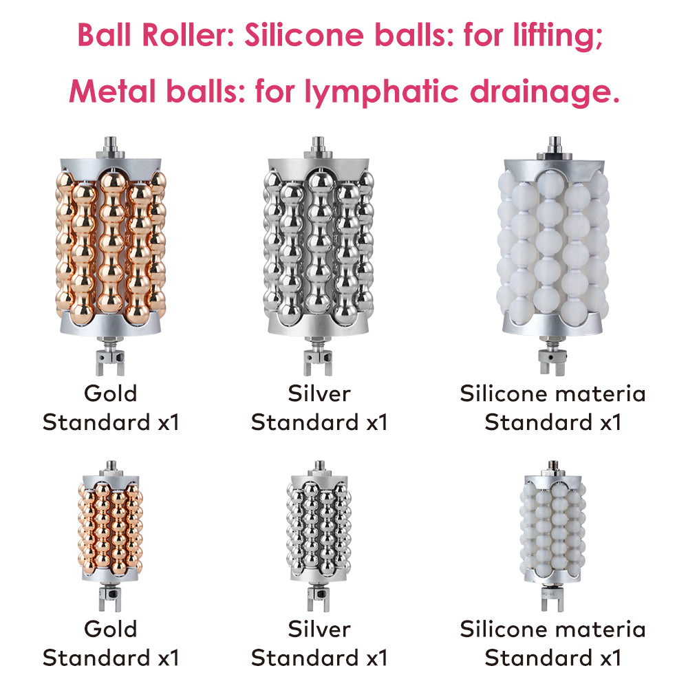 Microvibration & LED Light Therapy Massager Inner Ball Roller Reduction Machine for Face Body Slimming