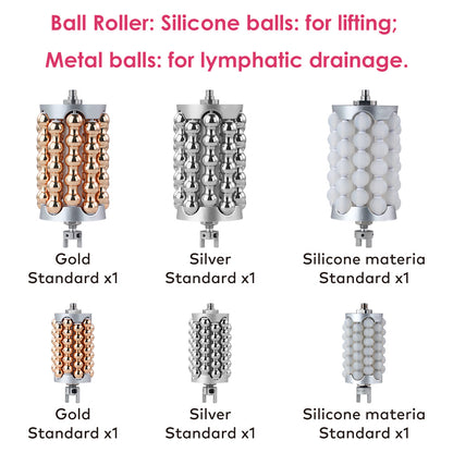 Microvibration & LED Light Therapy Massager Inner Ball Roller Reduction Machine for Face Body Slimming