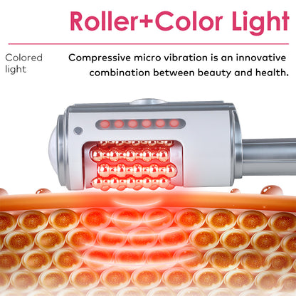 Microvibration & LED Light Therapy Massager Inner Ball Roller Reduction Machine for Face Body Slimming