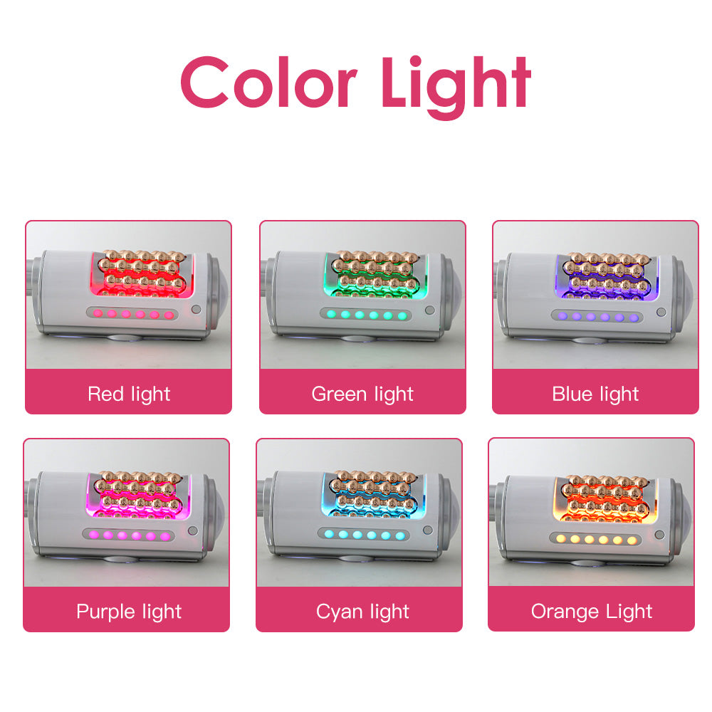 Microvibration & LED Light Therapy Massager Inner Ball Roller Reduction Machine for Face Body Slimming