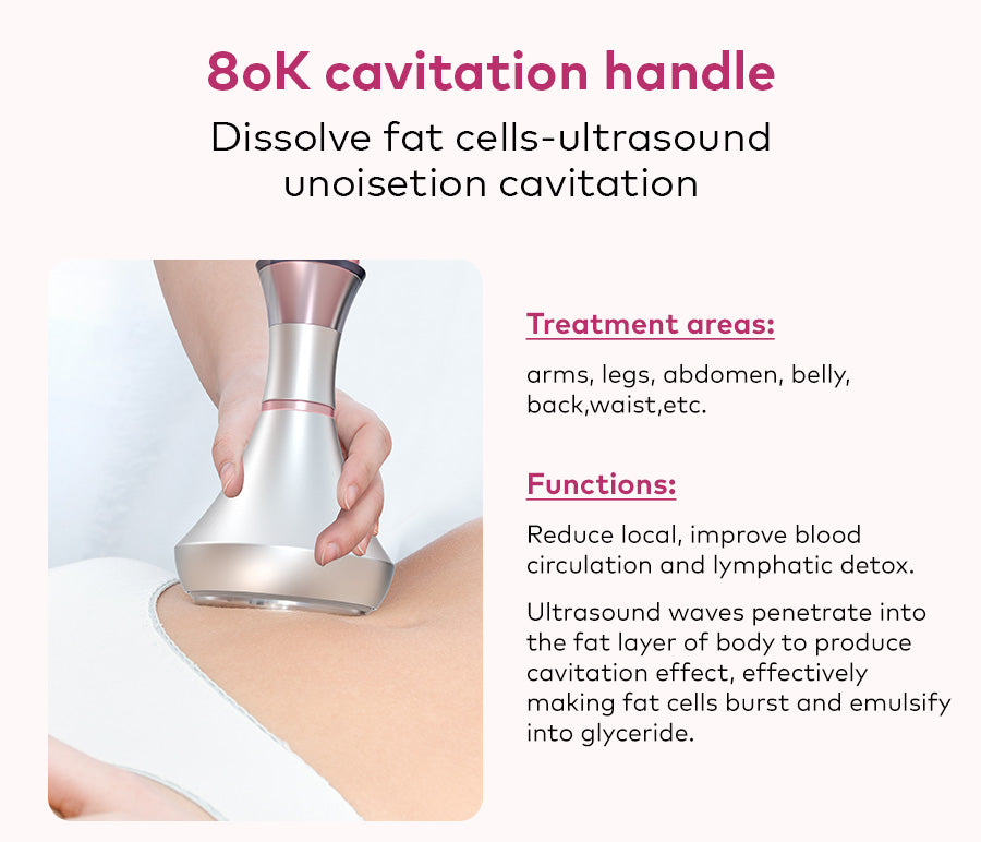 6 In 1 80K Ultrasonic Cavitation Body Sculpting Machine with Laser for Fat Reduction