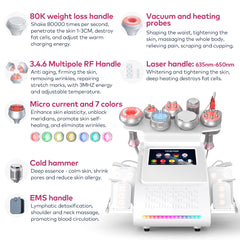 80K Ultrasonic Cavitation Machine 9 IN 1 with Lipolaser Pads SD085