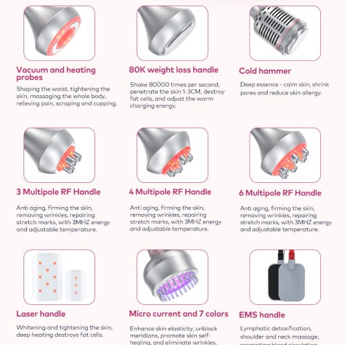 80K 9 IN 1 Ultrasonic Cavitation Body Sculpting Machine with Laser