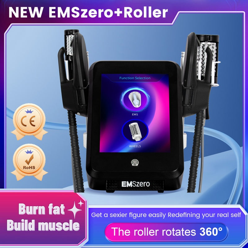 2025 EMS Sculpting Machine Microvibration Massager Inner Ball Roller Reduction Machine Black