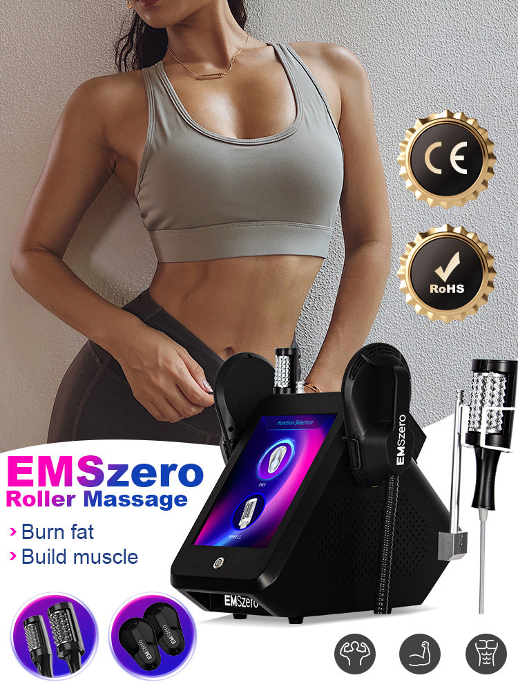2025 EMS Sculpting Machine Microvibration Massager Inner Ball Roller Reduction Machine Black