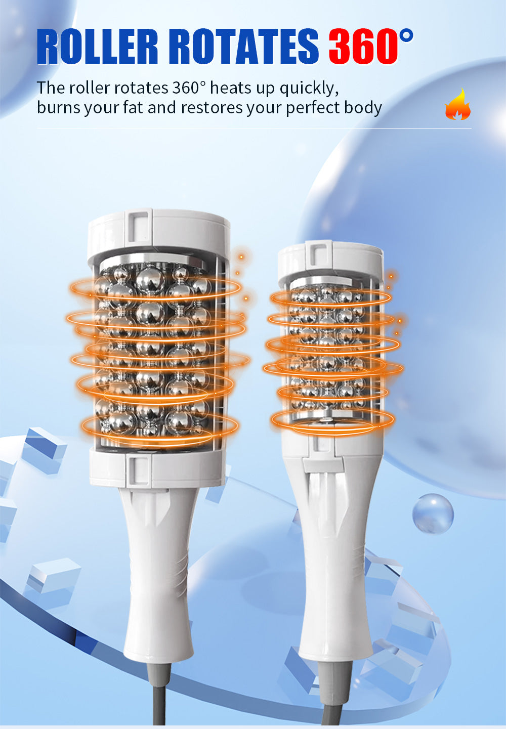 2025 EMS Sculpting Machine Microvibration Massager Inner Ball Roller Reduction Machine White