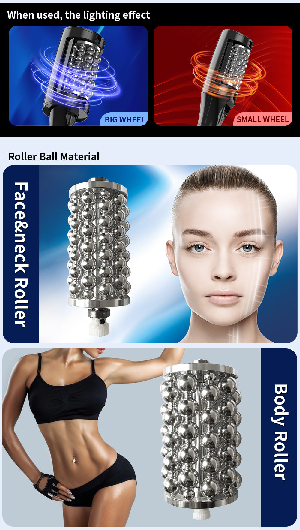 2025 EMS Sculpting Machine Microvibration Massager Inner Ball Roller Reduction Machine Black