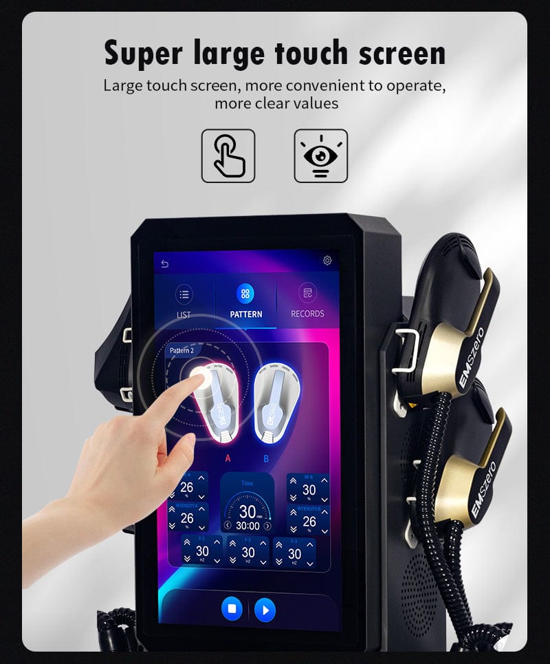 Bornbyme 2025 Newest EMS Fat Burner Machine Full Body Sculpting for Lymphatic Massage & Cellulite Removal Black