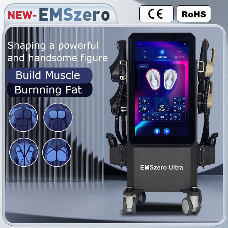 Bornbyme 2025 Newest EMS Fat Burner Machine Full Body Sculpting for Lymphatic Massage & Cellulite Removal Black
