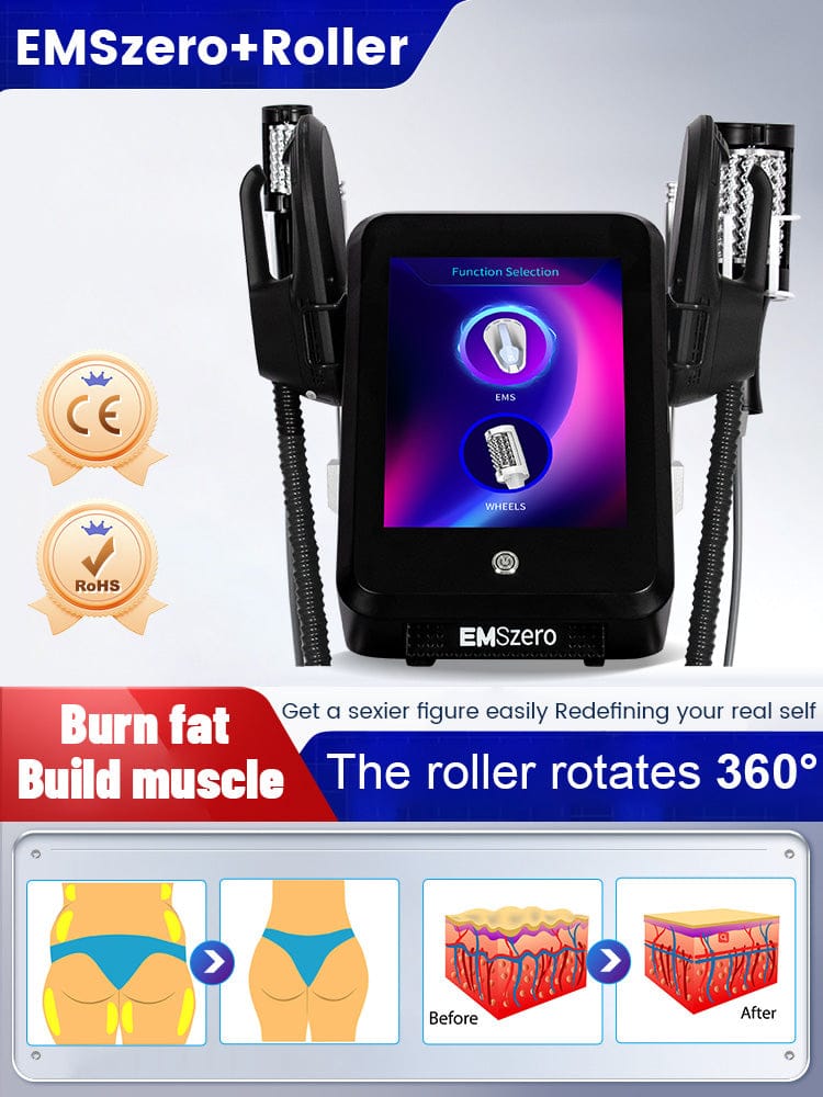 Bornbyme Balck 2025 EMS Sculpting Machine Microvibration Massager Inner Ball Roller Reduction Machine Black