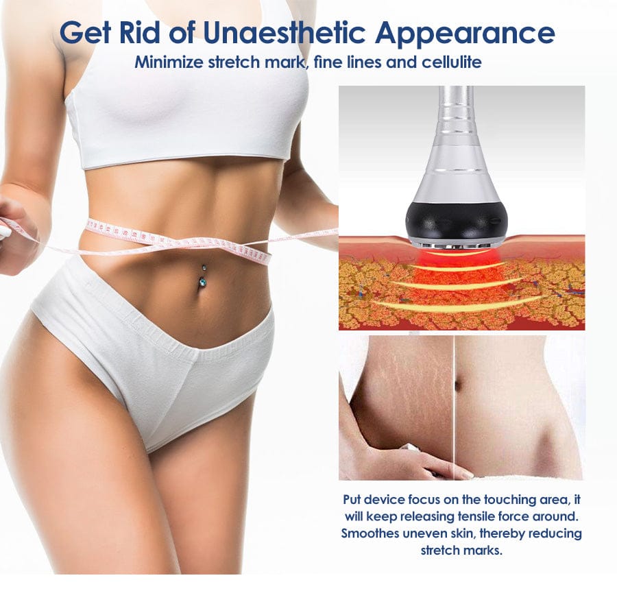 Bornbyme Body & Facial Massager 6 In 1 40K Body Sculpting Cavitation Machine with Laser