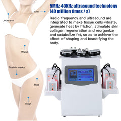 Bornbyme Body & Facial Massager 6 In 1 40K Body Sculpting Cavitation Machine with Laser