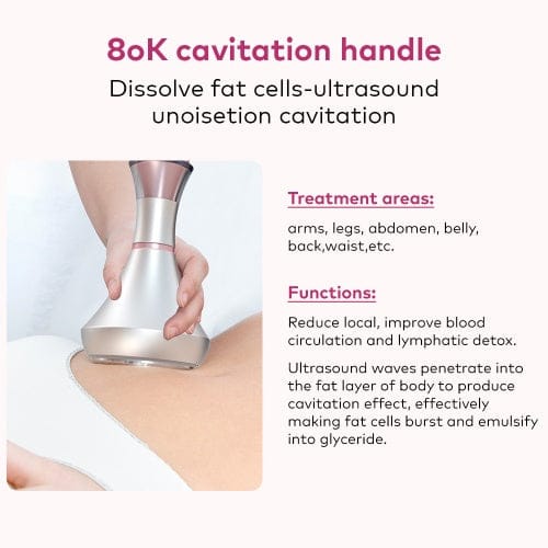 Bornbyme Body & Facial Massager 6 IN 1 with EMS 80K Ultrasonic Cavitation Anti Cellulite Body Shaping Slimming Machine