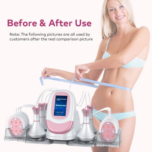 Bornbyme Body & Facial Massager 6 IN 1 with EMS 80K Ultrasonic Cavitation Anti Cellulite Body Shaping Slimming Machine