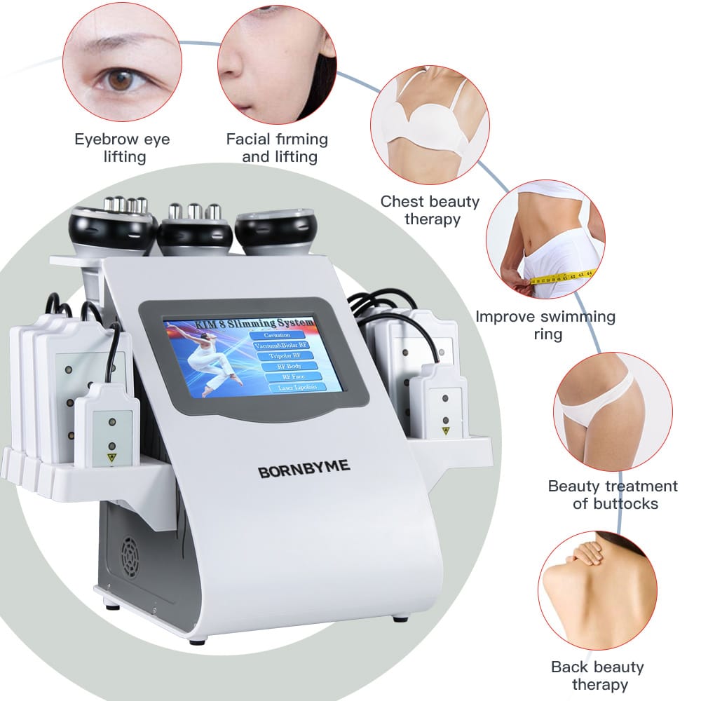 Bornbyme Body & Facial Massager Bornbyme 6-in-1 40K Laser Body Shaping Cavitation Device: Body sculpting, improves skin texture.