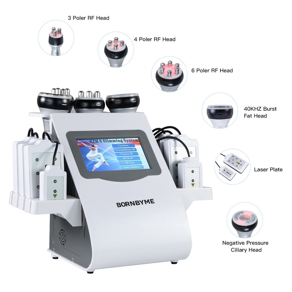 Bornbyme Body & Facial Massager Bornbyme 6-in-1 40K Laser Body Shaping Cavitation Device: Body sculpting, improves skin texture.