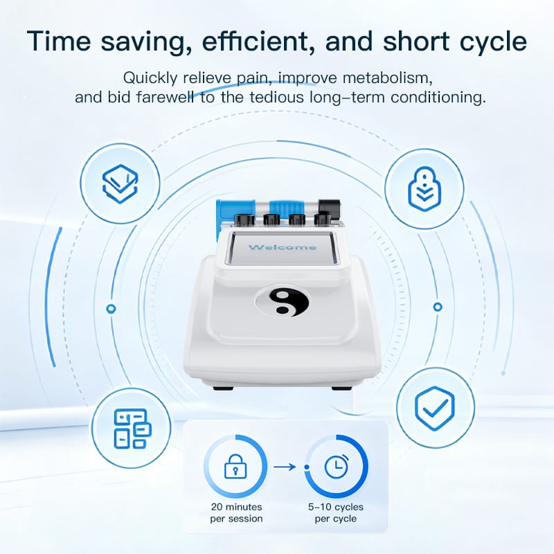 Bornbyme Body & Facial Massager Professional Shockwave Therapy Machine for Fast Pain Relief and Deep Tissue Recovery