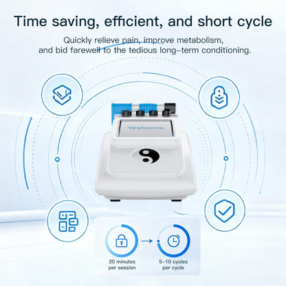 Bornbyme Body & Facial Massager Professional Shockwave Therapy Machine for Fast Pain Relief and Deep Tissue Recovery