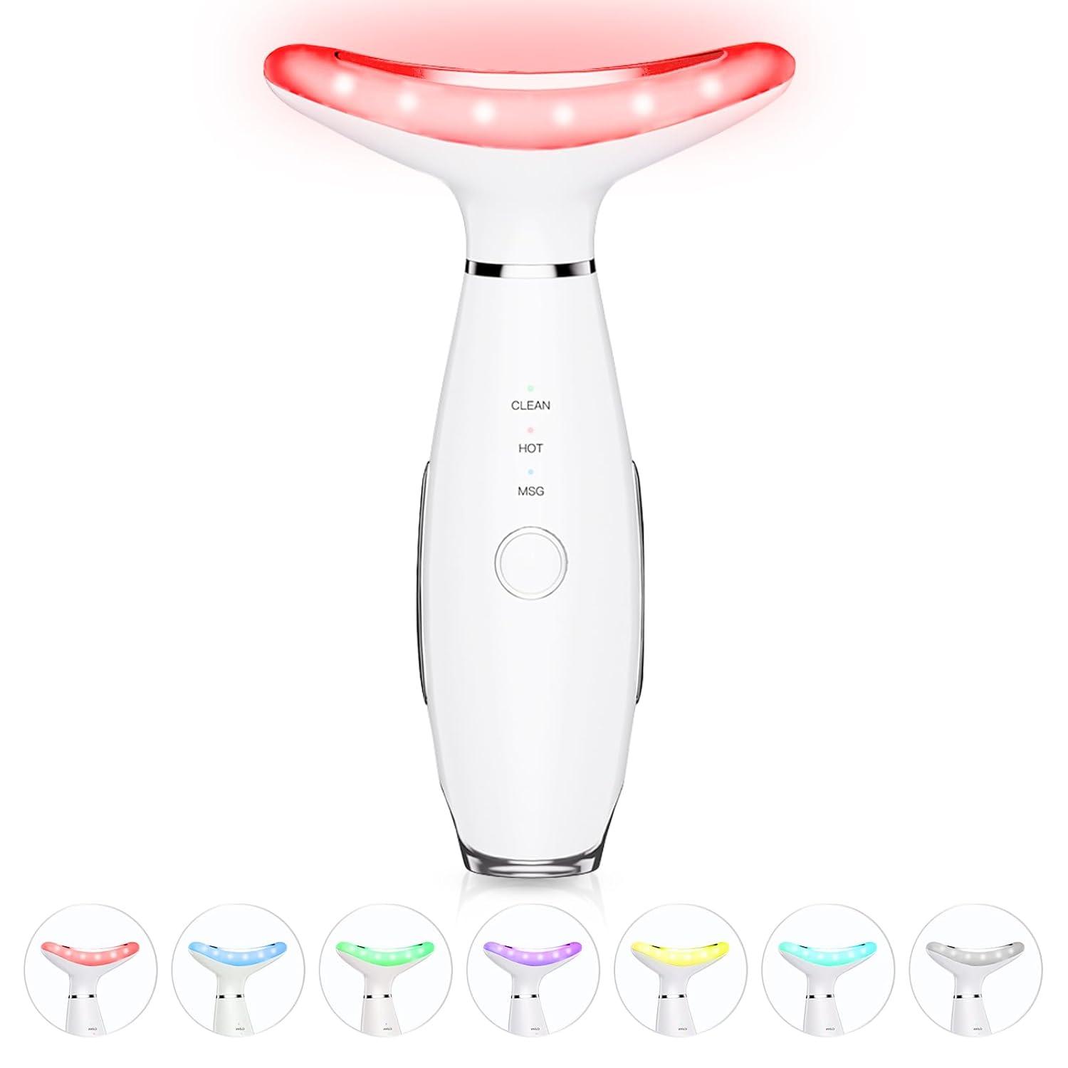 bornbyme Facial Massager Machine White Led Facial GuaSha Massager