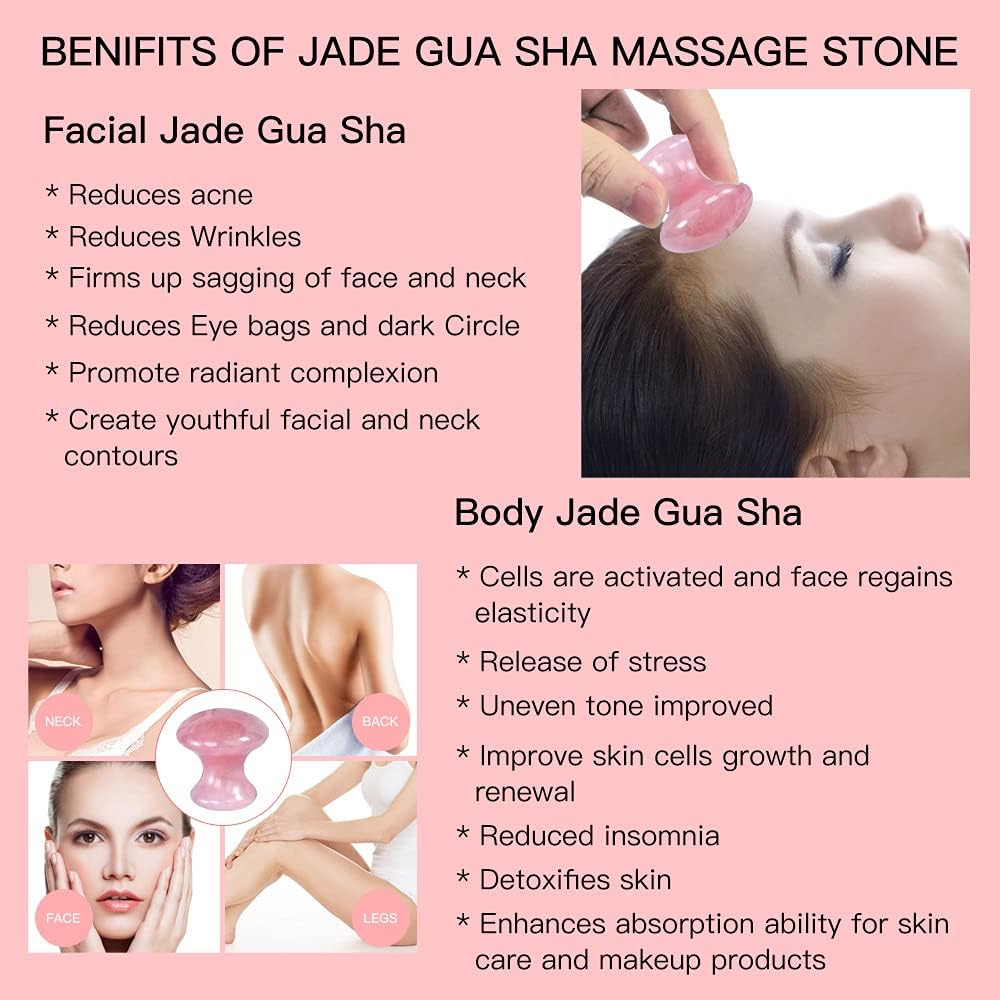 bornbyme Facial Massager Mushroom Gua Sha Stone