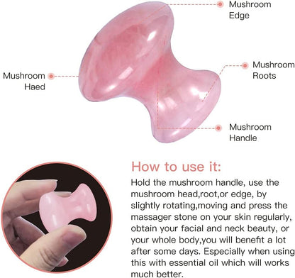 bornbyme Facial Massager Mushroom Gua Sha Stone
