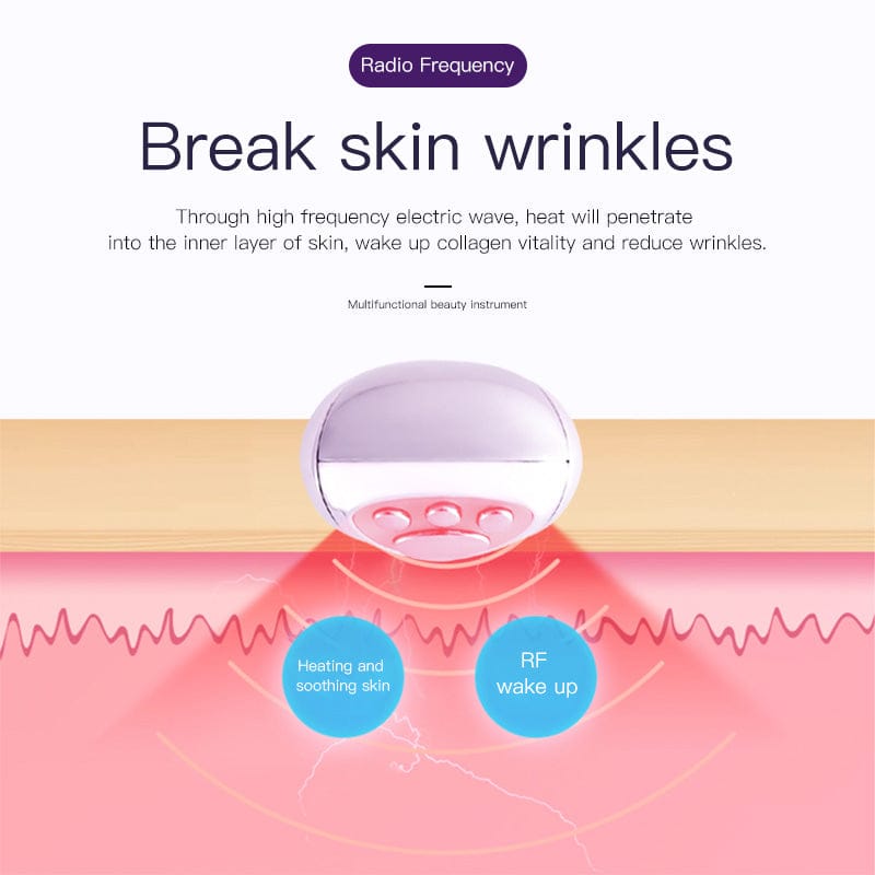 Bornbyme Facial Massager Radio Frequency Facial Machine 3 in 1 Light Therapy Anti- Aging Skin Tightening Rejuvenation