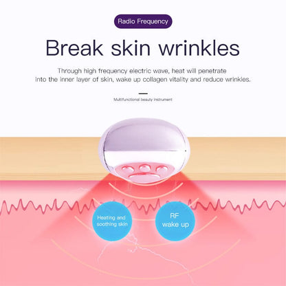 Bornbyme Facial Massager Radio Frequency Facial Machine 3 in 1 Light Therapy Anti- Aging Skin Tightening Rejuvenation