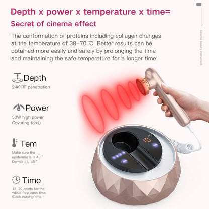 Bornbyme Facial Massager Radio Frequency Skin Tightening Device Home Use Device Anti Aging Wrinkle Reduction