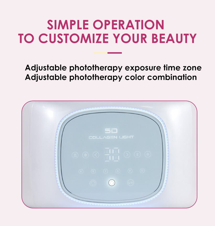 Bornbyme LED Light Therapy 7 Color LED Light Therapy for Face with Hydrating Spectrometer Plus 372 Light Beads