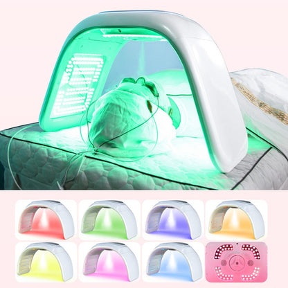 Bornbyme LED Light Therapy 7 Color LED Light Therapy for Face with Hydrating Spectrometer Plus 372 Light Beads