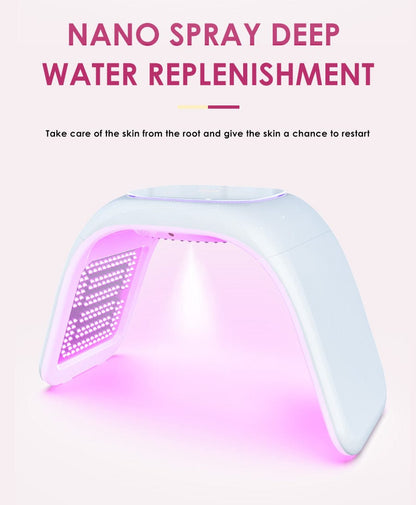 Bornbyme LED Light Therapy 7 Color LED Light Therapy for Face with Hydrating Spectrometer Plus 372 Light Beads