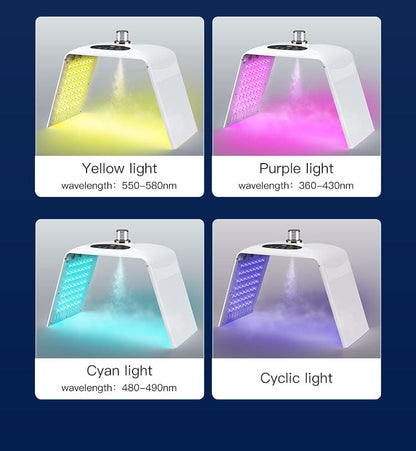 bornbyme LED Light Therapy 7 Color LED Light Therapy with Hydrating Nano Spray