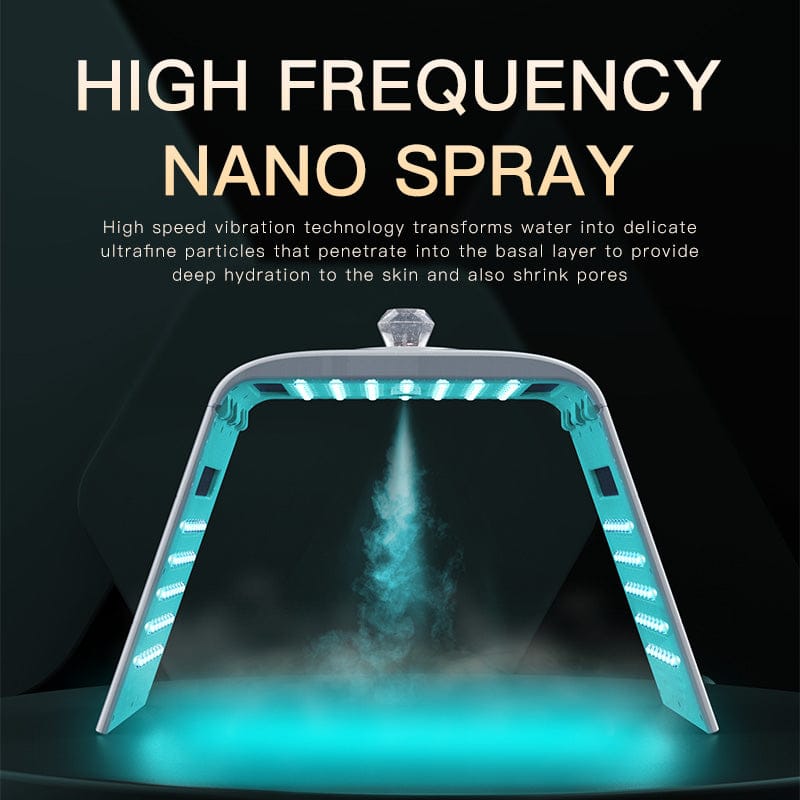 bornbyme LED Light Therapy 7 Color LED Light Therapy with Hydrating Nano Spray