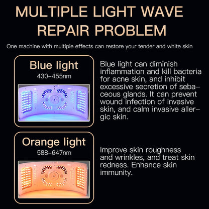 7 Color LED Light Therapy with Hydrating Spray Facial Skin Machine - Bornbyme LED Light Therapy