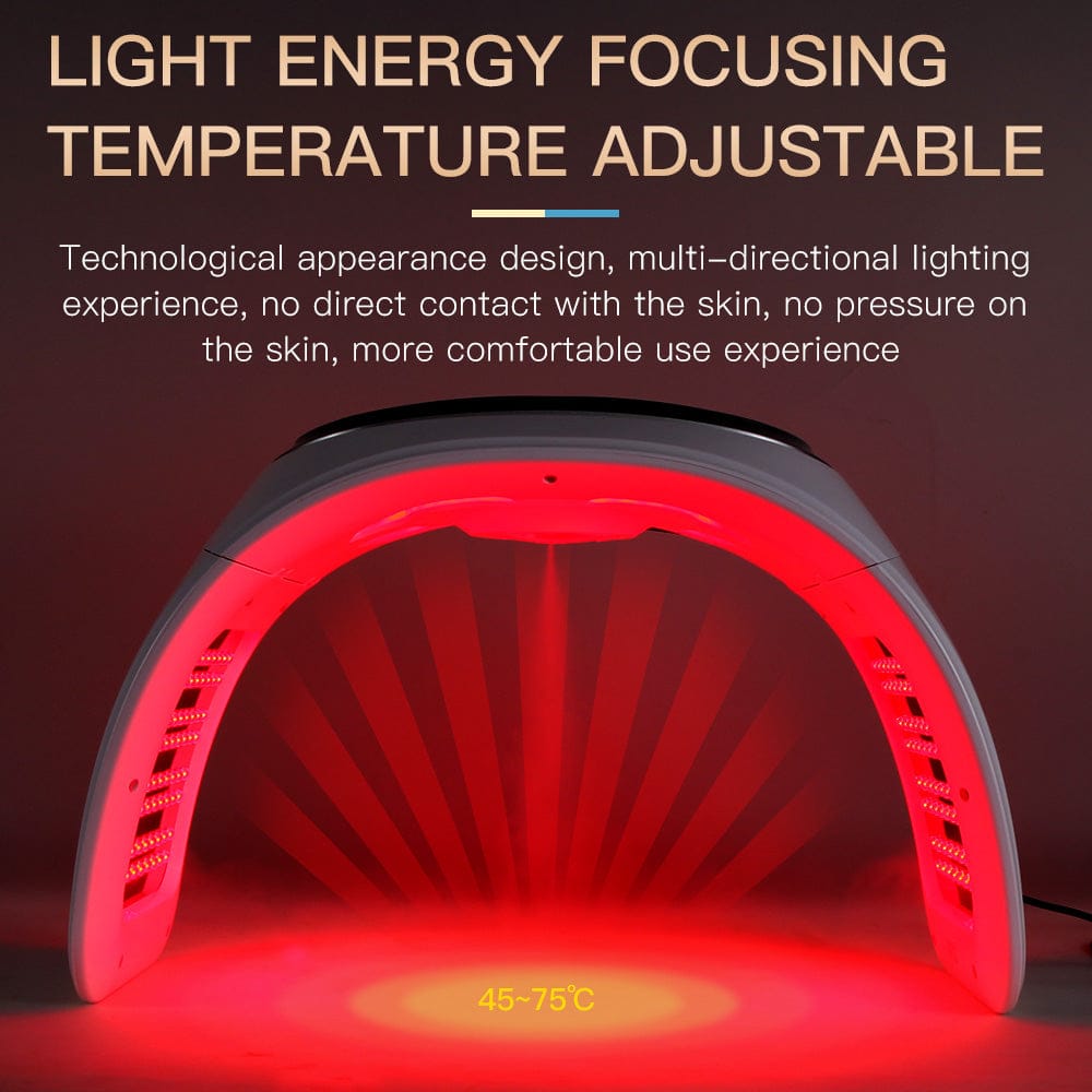 Bornbyme LED Light Therapy 7 Color LED Light Therapy with Hydrating Spray Facial Skin Machine