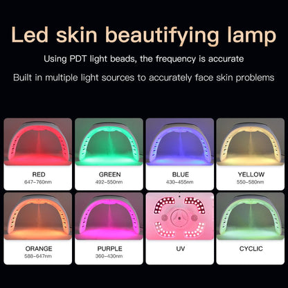 7 Color LED Light Therapy with Hydrating Spray Facial Skin Machine - Bornbyme LED Light Therapy